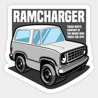 White Ramcharger - 1974 Sticker